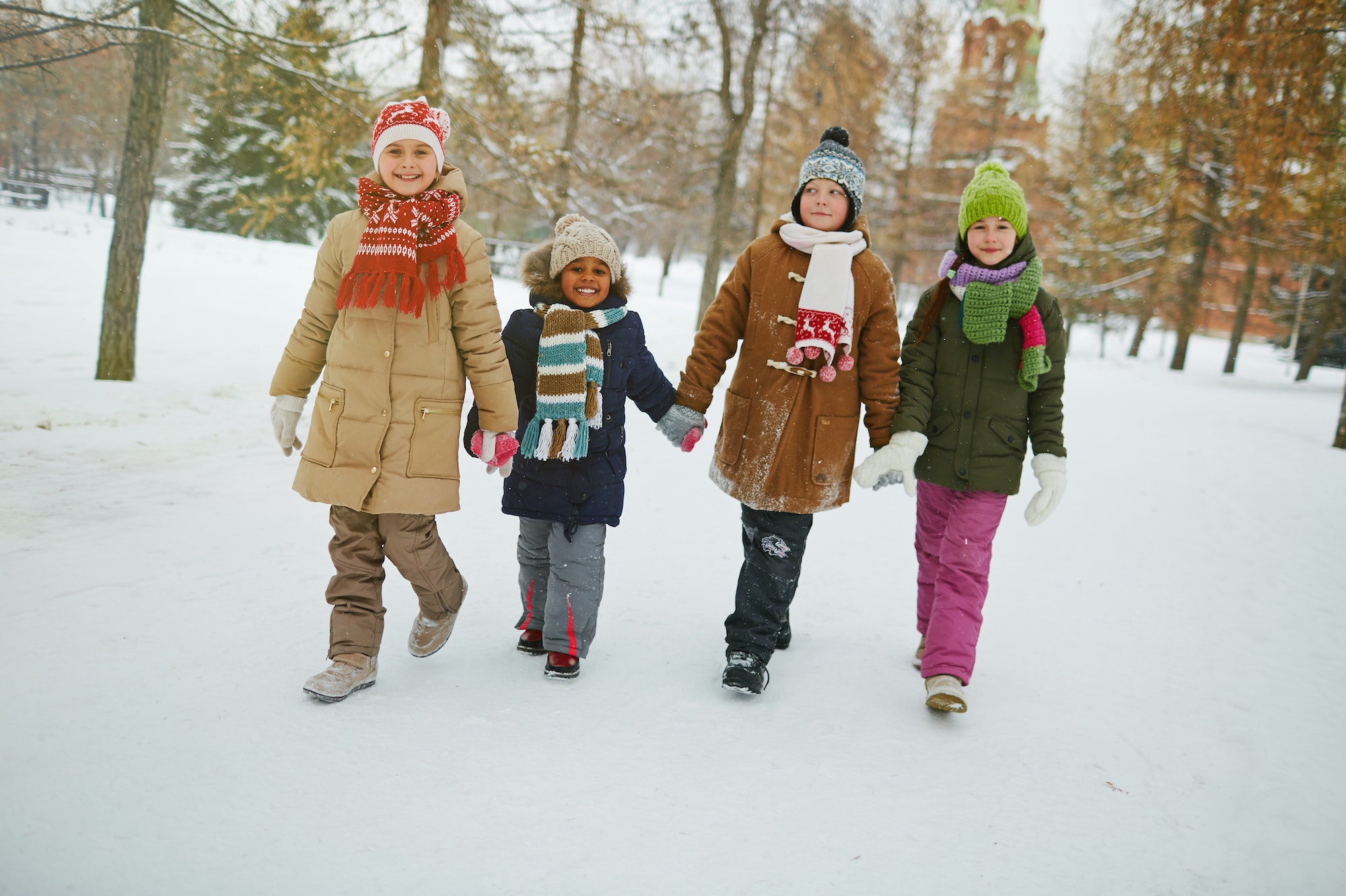 Kids walking